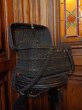 画像8: フランスアンティーク　1920年頃の編み籠 黒いパニエ (8)