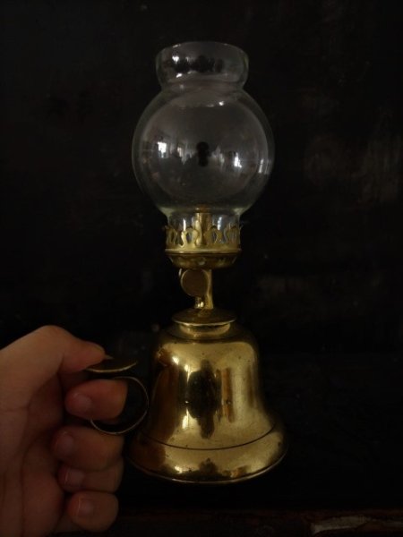 画像1: フランスアンティーク　19世紀　真鍮のオイルランプ 　アウトレット (1)