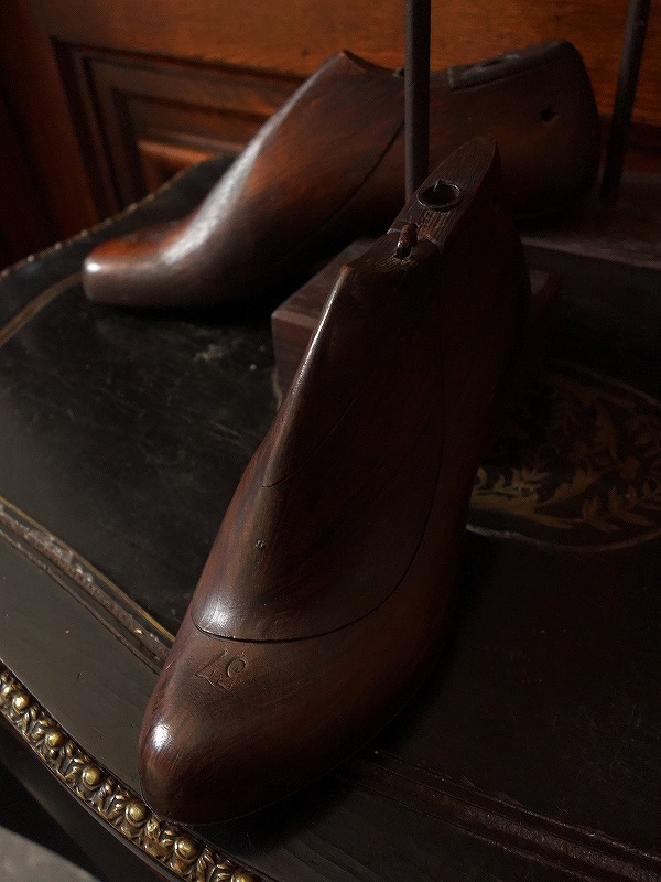 フランスアンティーク19世紀の革靴の木型40